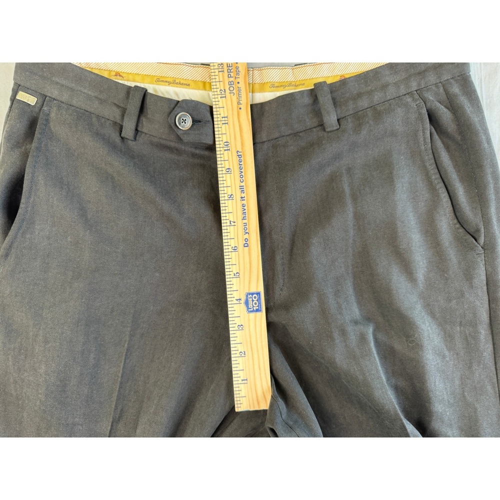 Tommy Bahama 90%Silk Blend Pants 34x34 Mens Dress Gray Summer‎ Beach Vacation - Picture 5 of 12